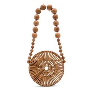 Cult Gaia Bamboo Luna Bag in Natural